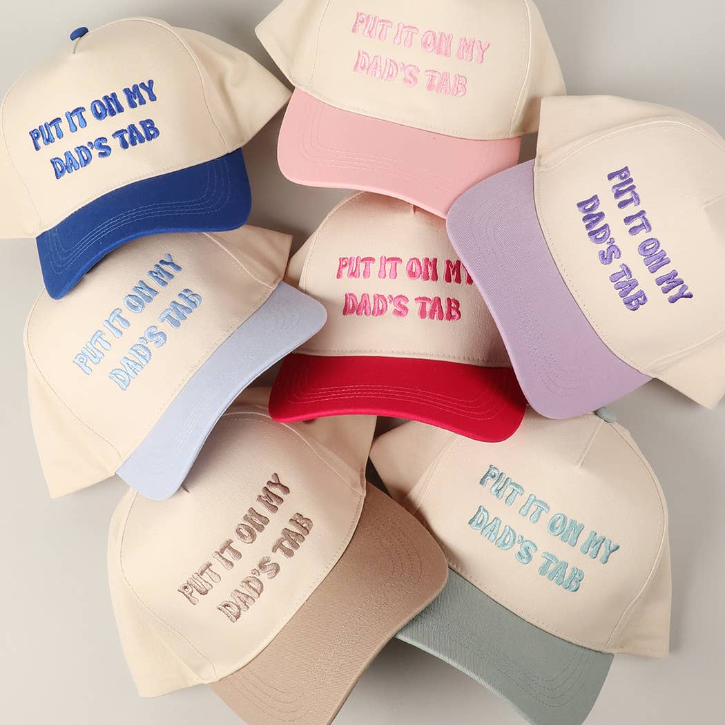 Fashion City - Wholesale Baseball Cap - Unisex - Put It On My Dad's Tab Embroidery Two-Tone Hat43