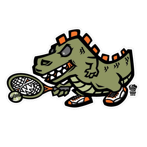 TennisDino Decal for wholesale by Sumofish