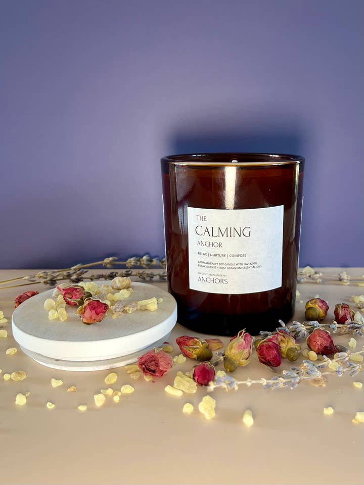 Calm Aromatherapy Candle 30cl for wholesale by Take Five Aromatherapy Anchors