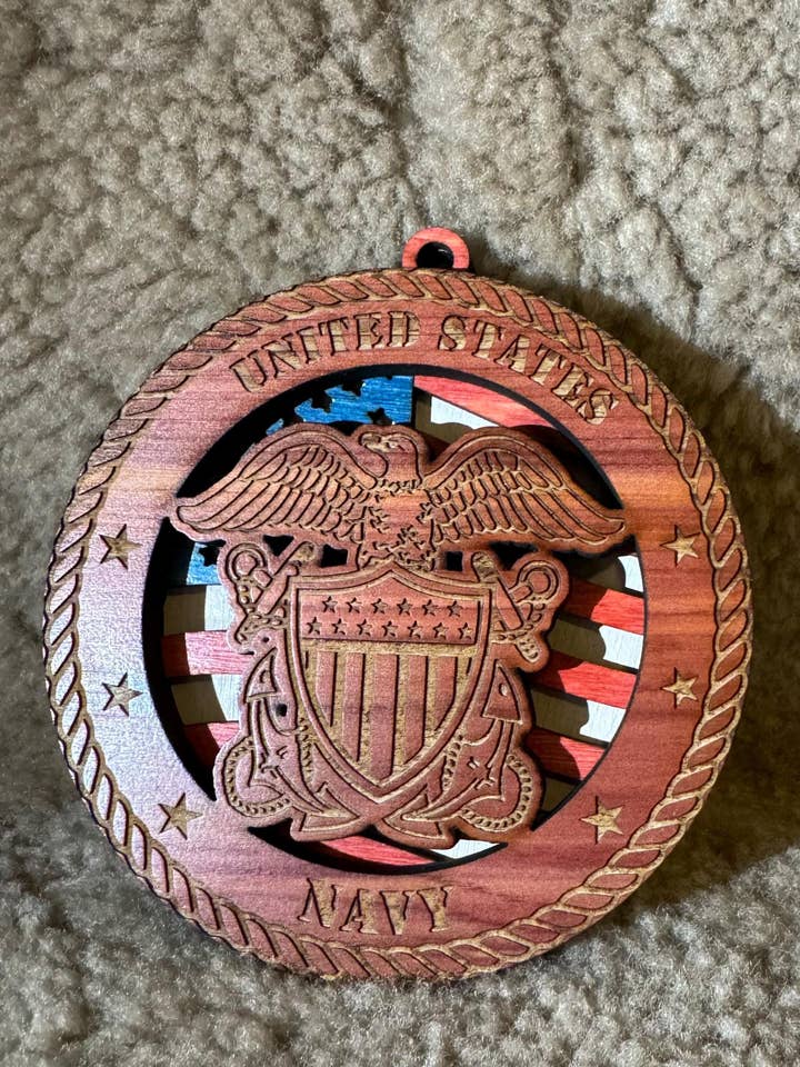 Navy - Mini Plaque, Ornament, Hanging Decor for wholesale by Crayon Eater Designs