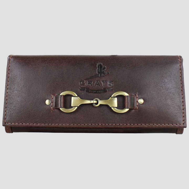 Lily Snaffle Purse Leather Brown for wholesale by Grays 1922
