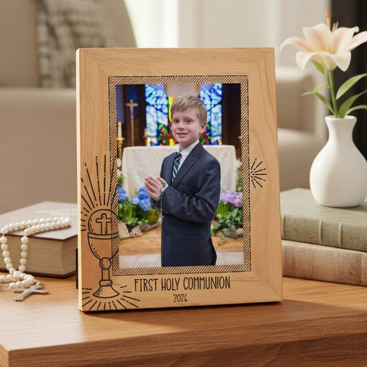 Firefly Wishes - Wholesale Picture Frame - First Holy Communion Wood Picture Frame - Radiant Eucharist1