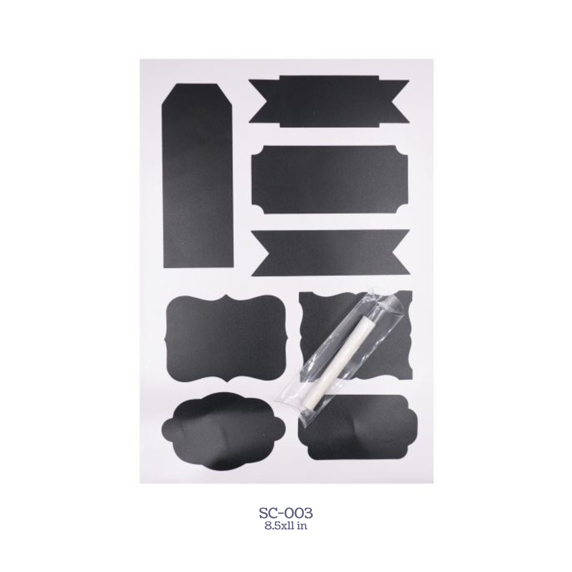 Angels Craft - Wholesale Sticker - Chalkboard Stickers w/chalk, 1 sheet2