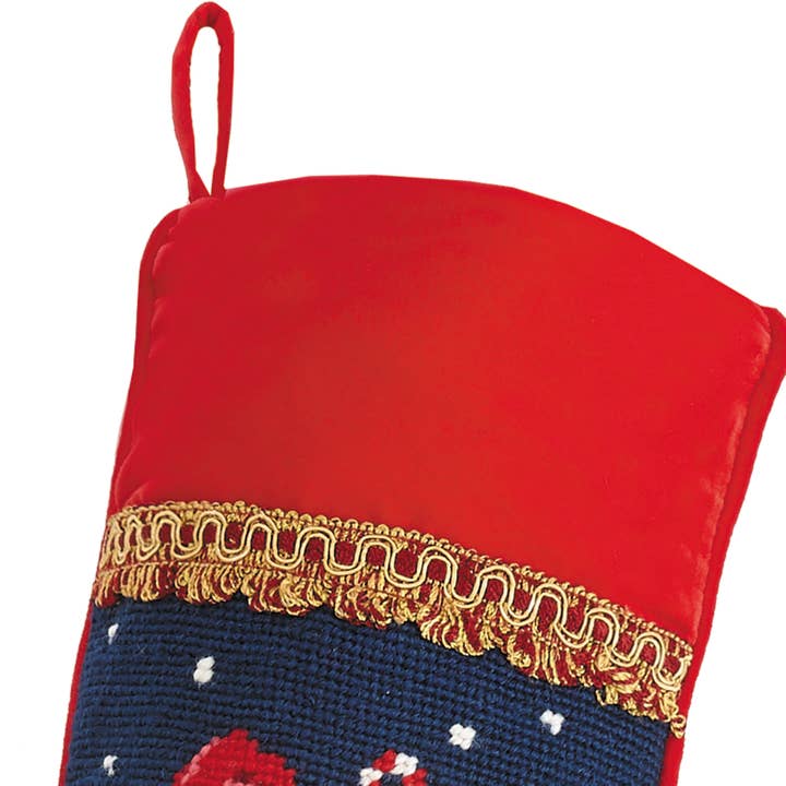 Peking Handicraft - Wholesale Holiday Stocking - Santa Chimney Needlepoint Stocking