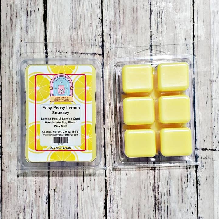 Easy Peasy Lemon Squeezy Wax Melt for wholesale by Brittany's Sweet Tartz