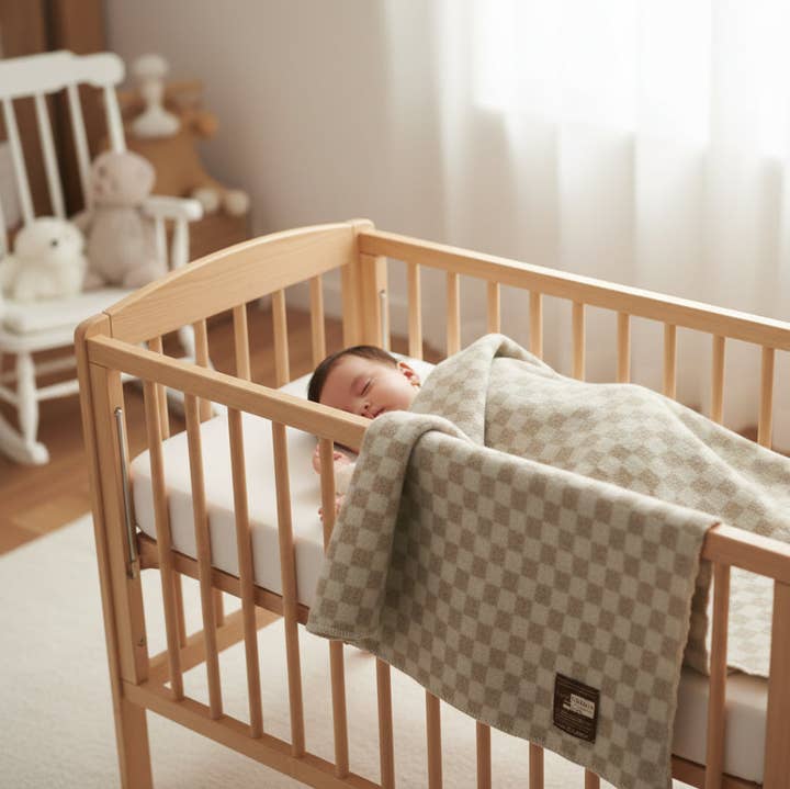 LANAITALIANA crib blanket - 100% Virgin Merino Wool - NATURAL for wholesale by Bottoli