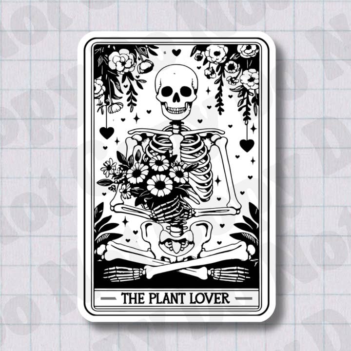 Tarot - De Plantenliefhebber 2,5" Waterdichte Vinylsticker voor wholesale door Inclined Designs