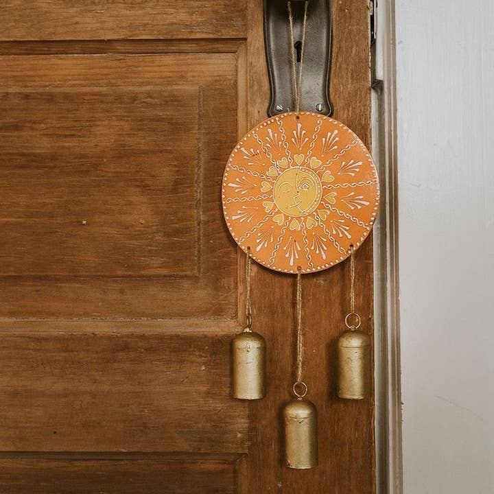 Matr Boomie Fair Trade - Wholesale Wind Chime - Henna Treasure Sun Bell Wind Chime-Hand Painted Patio Decor2