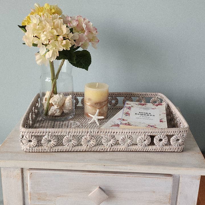 Artifacts Trading Company - Wholesale Decorative Tray - Artifacts Rattanâ„¢ Inna Design Rectangular Tray