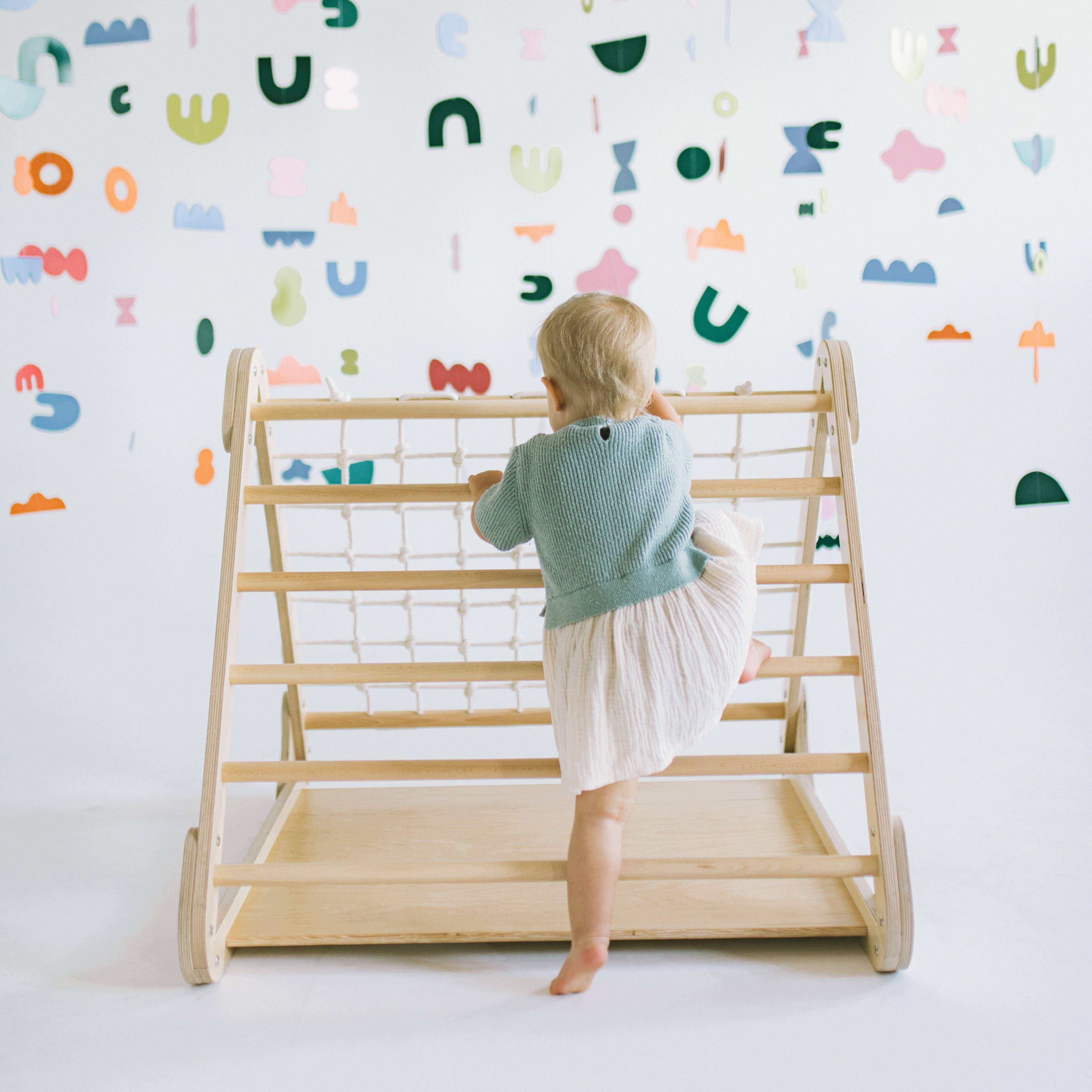 milin - Wholesale Wood Toy - Kids - Triple Climber Triangle 3in1, wooden indoor activity3