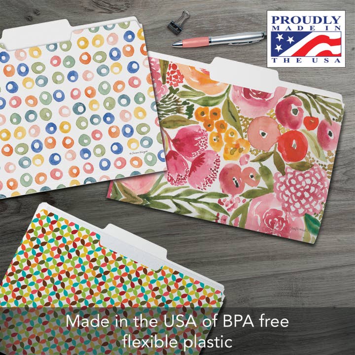 Conimar Promotions - Wholesale Folders - Colorful 6pk Asst. Decorative Reusable File Folders 4
