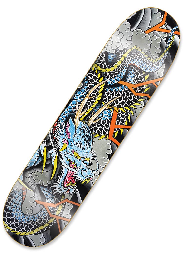 Large Popsicle Blue Dragon - Skate Deck for wholesale on Faire
