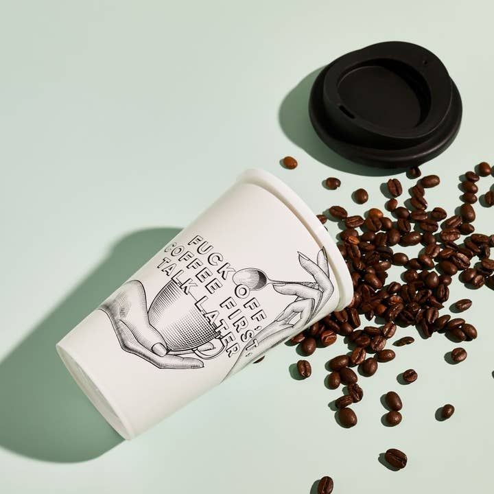 Cheeky Mare Limited - Wholesale Coffee/tea cup - F***k Off, Coffee First, Talk Later - Take Away Coffee Cup0