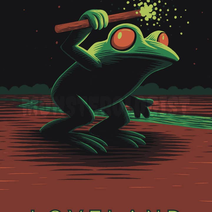 Loveland, Ohio Frogman Reiseposter 11x17 für den Großhandel von Monsterologist