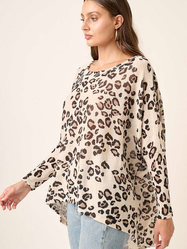 mittoshop - Wholesale Knit Top - Women's - T10261-LEOPARD PRINT RND NECK OVERSIZED KNIT TOP3
