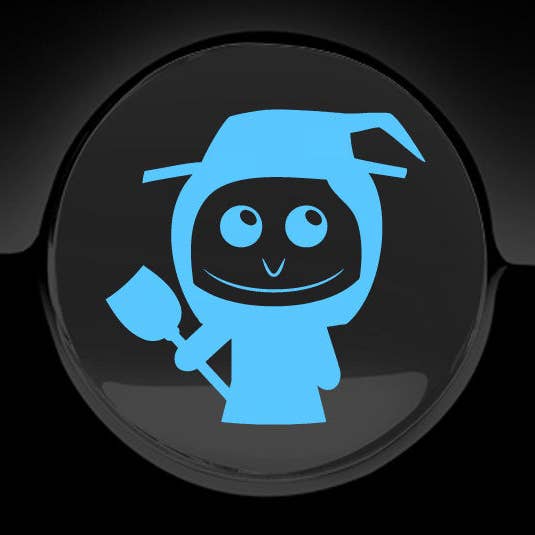 Adorable Witch Fuel Cap Car Sticker for wholesale by WinsterCreations™
