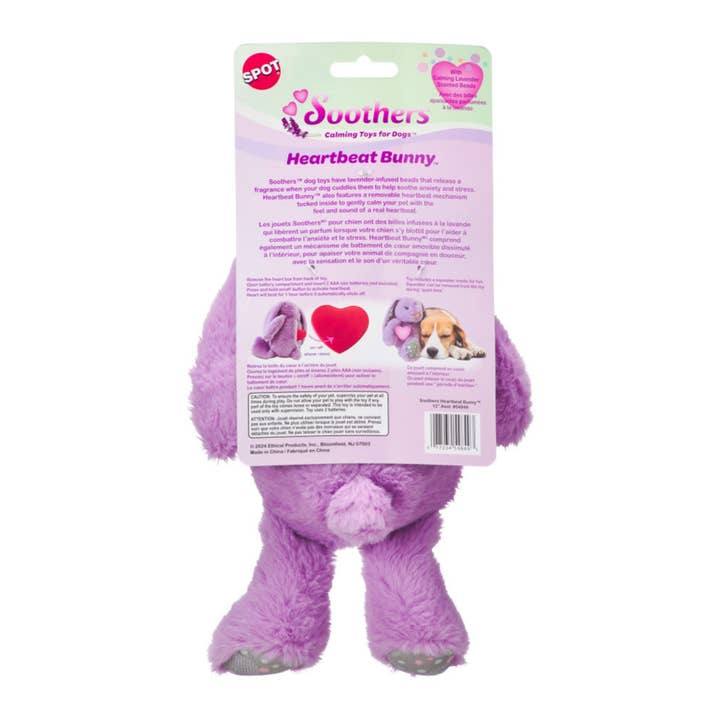 Petdropshipper - Wholesale Pet Plush Toy - Dog - Spot Soothers Heartbeat Bunny Dog Toy Assorted, 1ea/12 in