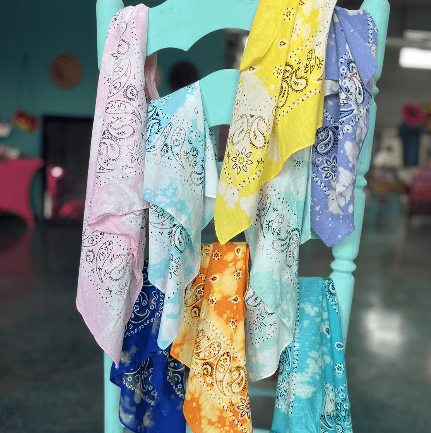 THE LATTIMORE CLAIM - Wholesale Bandana - Women's - Bleached Bandanas (Wild Rag)1