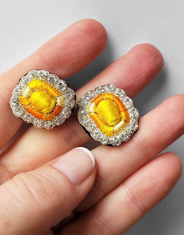 Céleste Mogador - Wholesale Clip-On Earrings - Youkoukoun XS Citrine earring