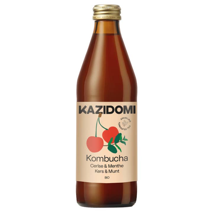 Cherry & Mint Kombucha for wholesale by Kazidomi