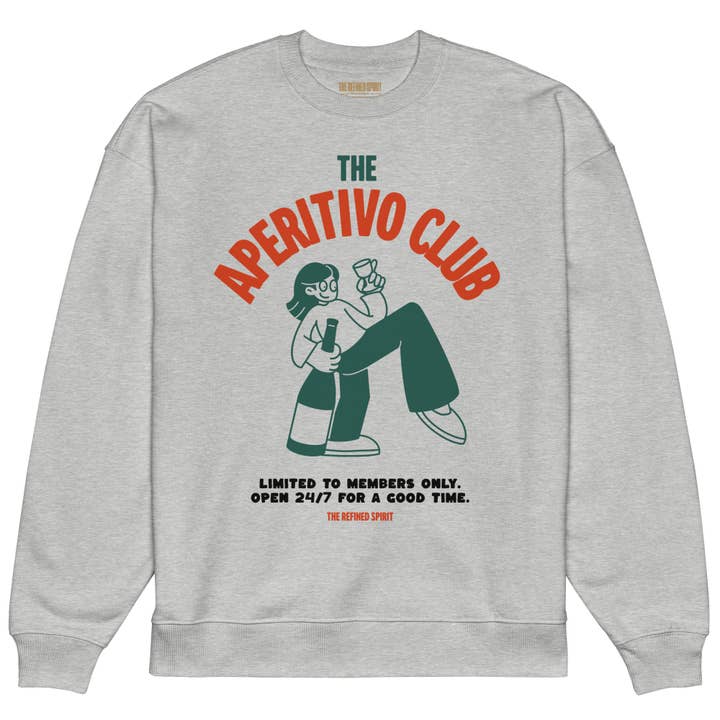 The Aperitivo Club - Organic Oversized Sweatshirt for wholesale by The Refined Spirit
