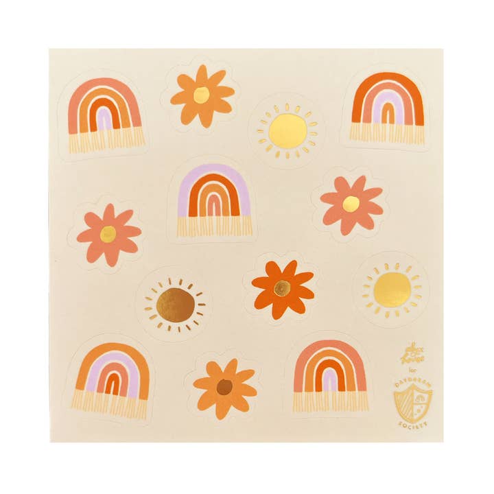 Boho Rainbow Sticker Set - 4 Pk. for wholesale by Jollity & Co. + Daydream Society