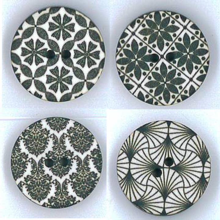 PACK BLACK AND WHITE PRINTED BUTTONS - PACK 5 for wholesale by NEMARK