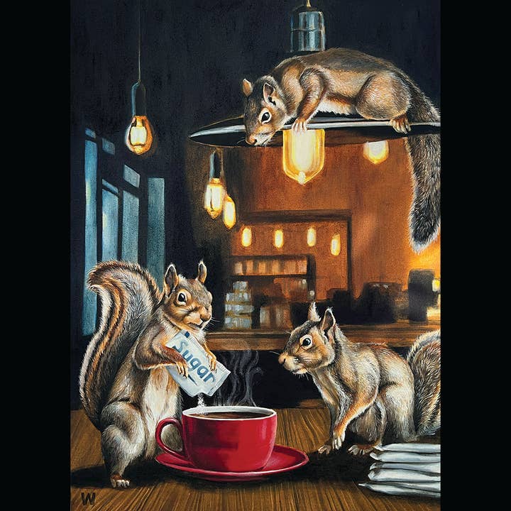 Mini Print with envelope - Some Sugar Added for wholesale by Coffeehouse Animals