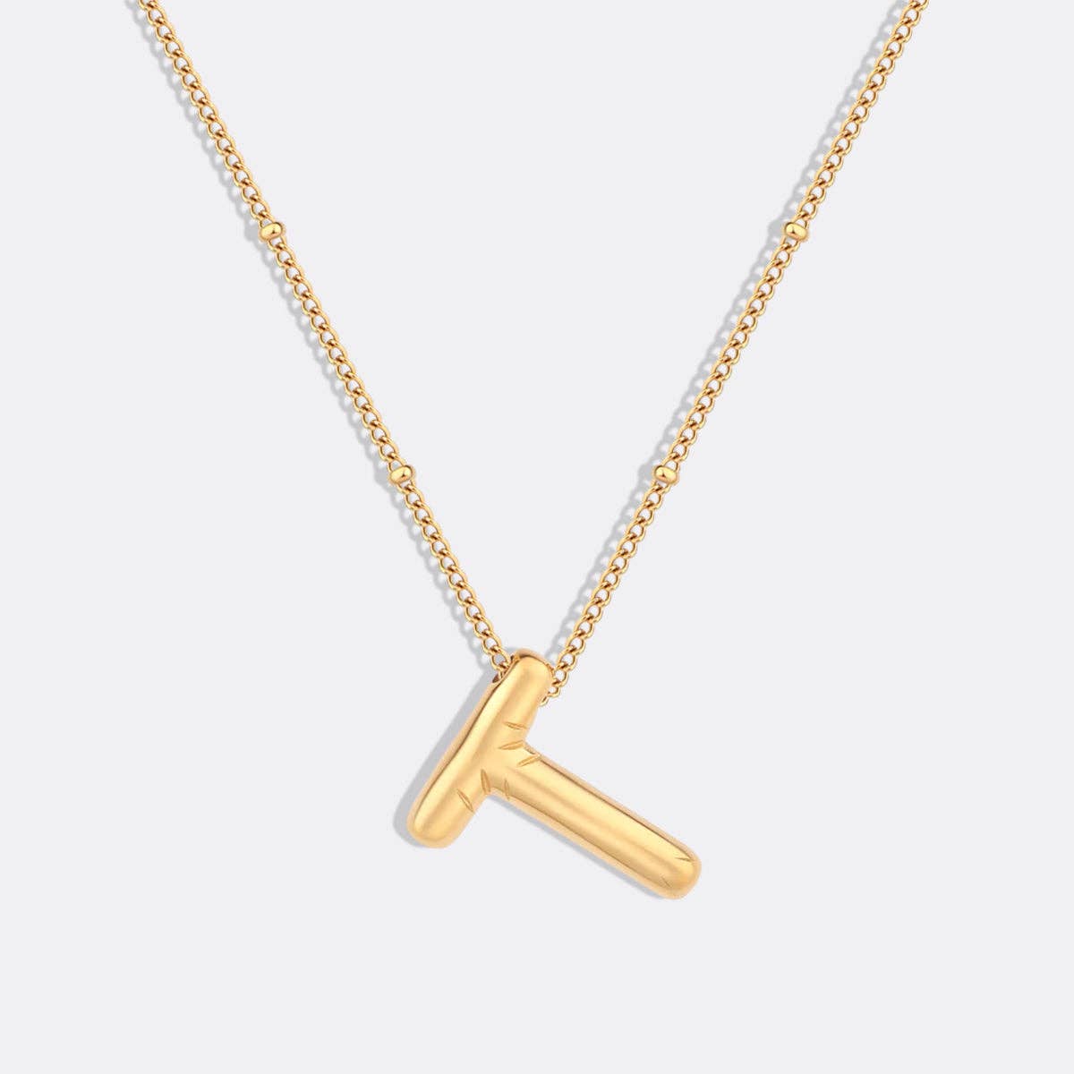 Mint & Lily - Wholesale Pendant/Charm Necklace - Balloon Initial Necklace with Satellite Chain19