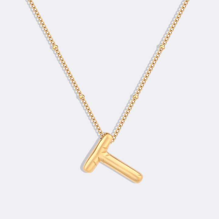 Mint & Lily - Wholesale Pendant/Charm Necklace - Balloon Initial Necklace with Satellite Chain19