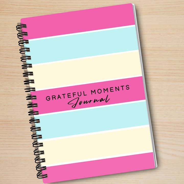 Grateful Moments Journal - Pink Notebook for wholesale by Peachi Lane