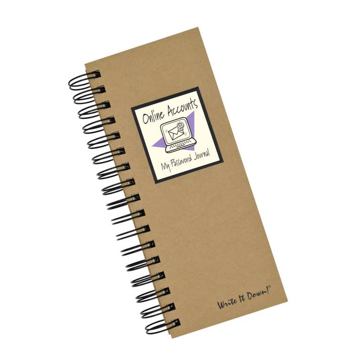 Journals Unlimited - Wholesale Journal/Diary - Password Journal - Mid (Kraft)1
