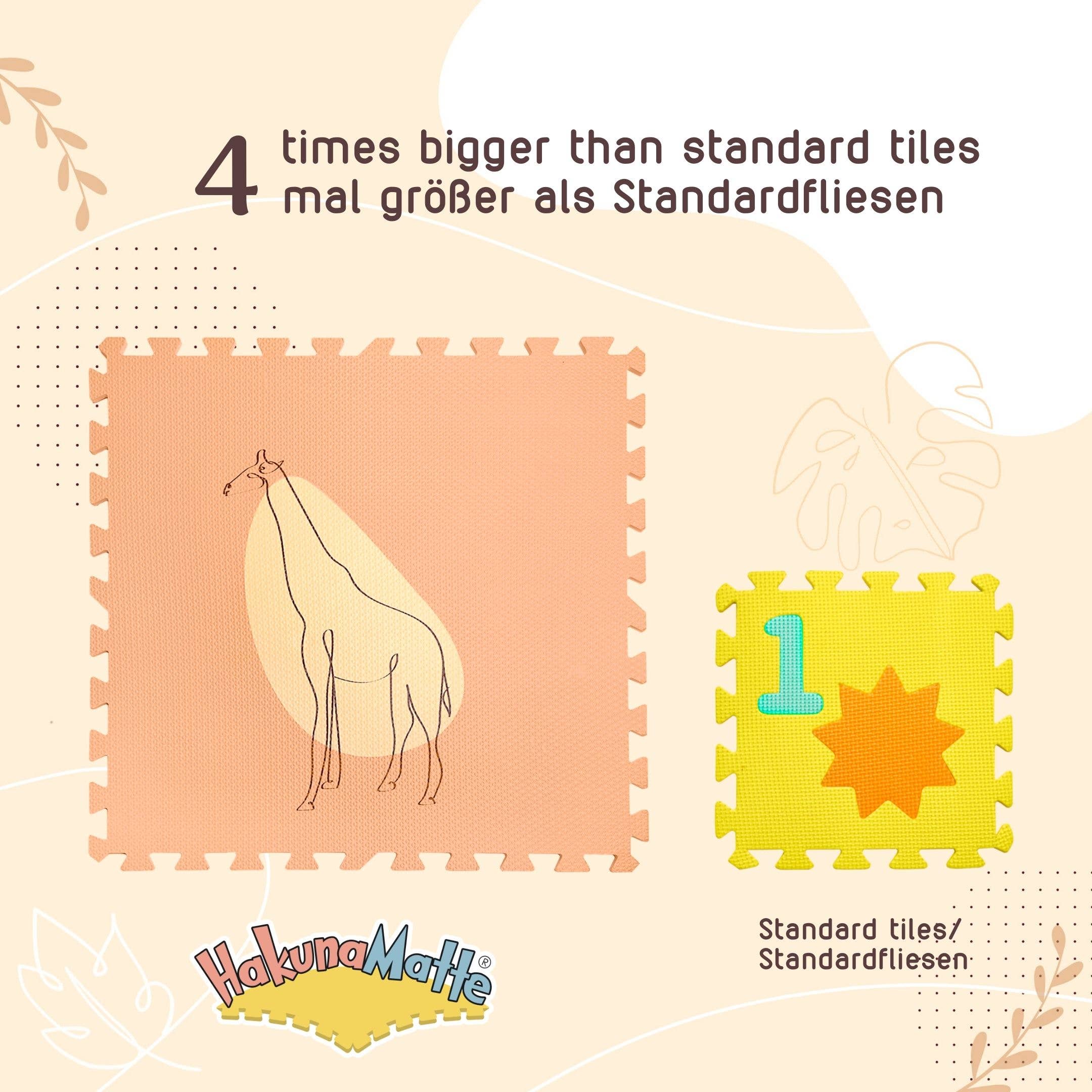 HM Hamburg Merchants GmbH - Wholesale Play Mat - Kids & Baby - Hakuna Matte XXL Foam Play Mat «Jungle Sunset» 1.8 x 1.2 m3