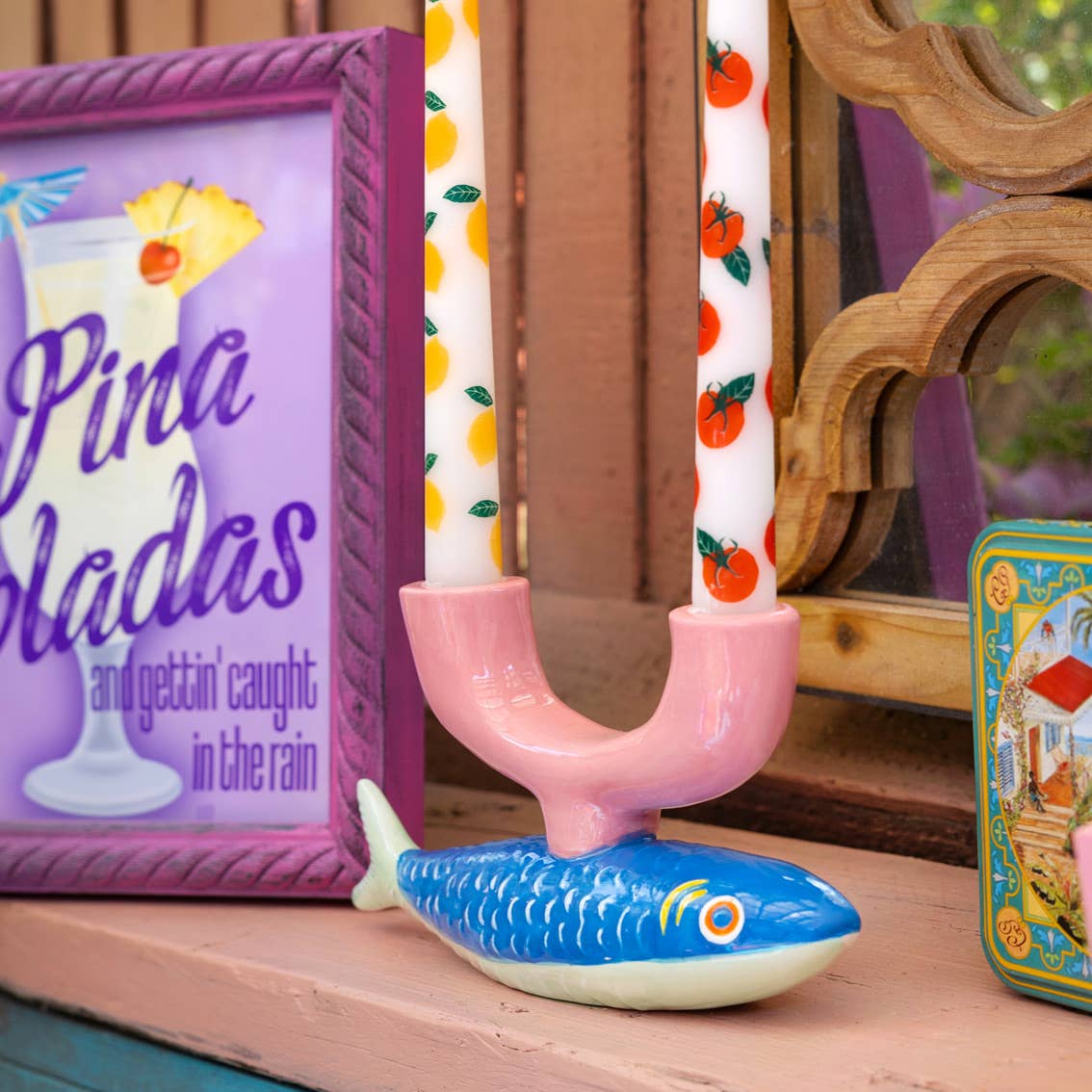 Talking Tables EU – wholesale Ljushållare – Bon Appetit keramisk ljusstake i fiskform1