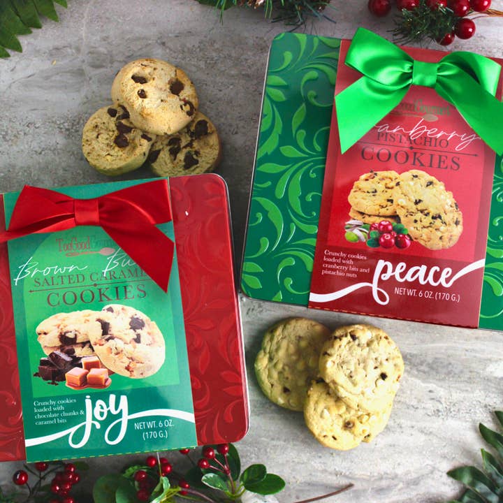Too Good Gourmet - Wholesale Biscuit - Elegant Tins - Salted Caramel & Cranberry Pistachio Cookies3