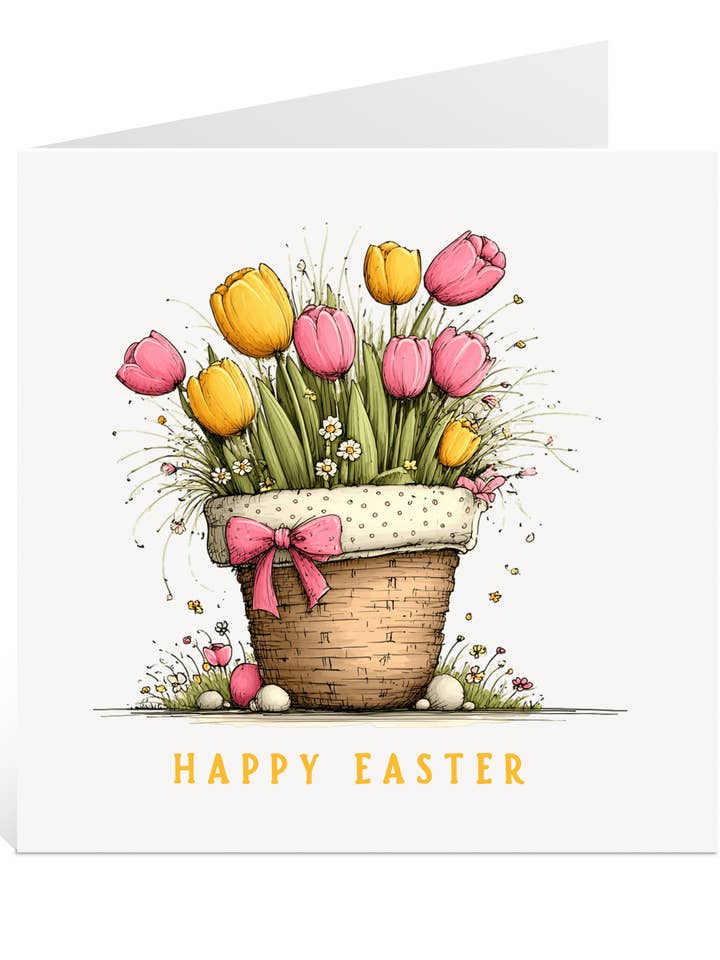 Tulip Easter Card for wholesale by Creationery