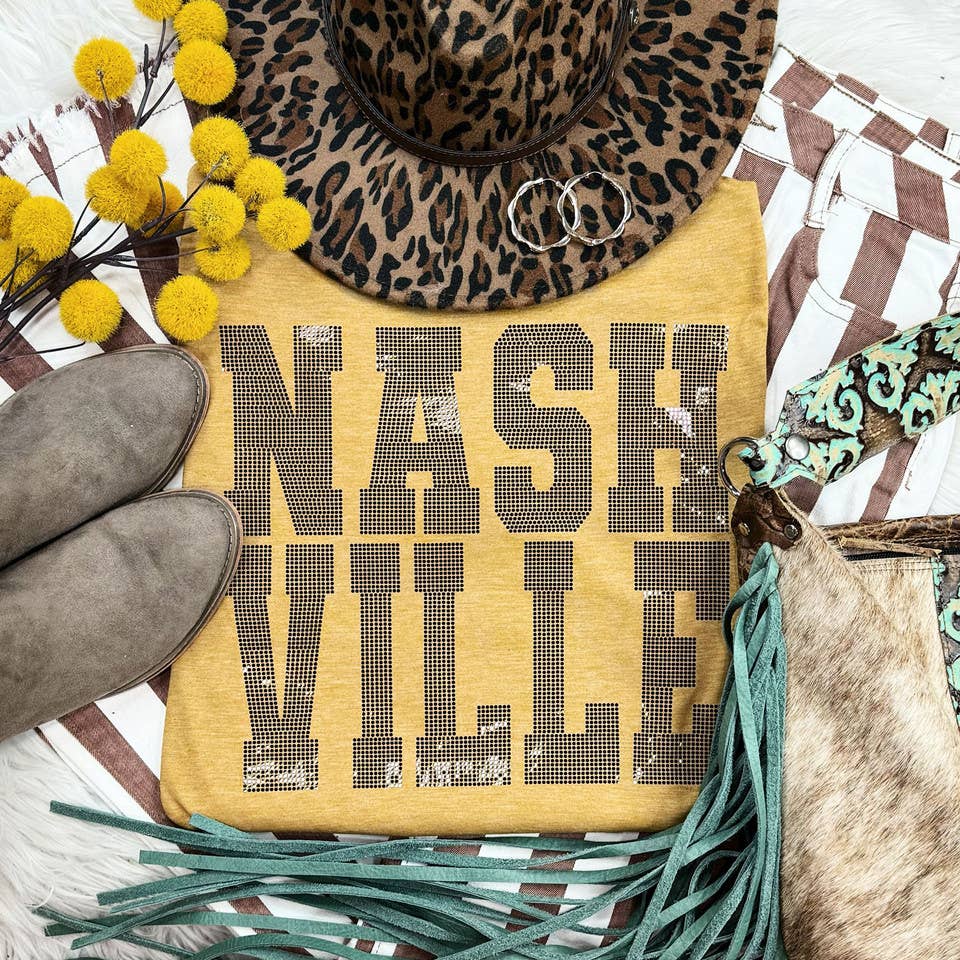 Trendy Transfers - Wholesale Sublimation Transfer - Spangled NASHVILLE Transfer0