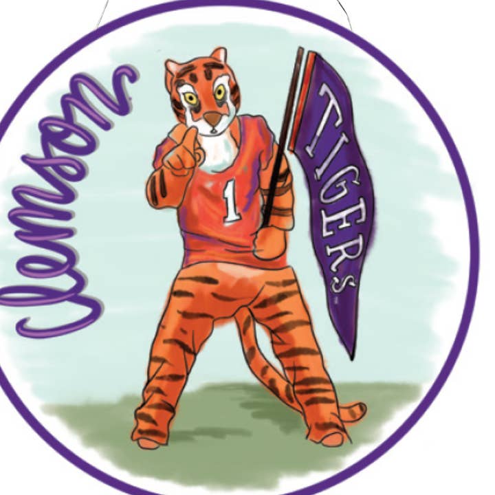 Clemson Mascot/Retro Burlee for wholesale by Glory Haus