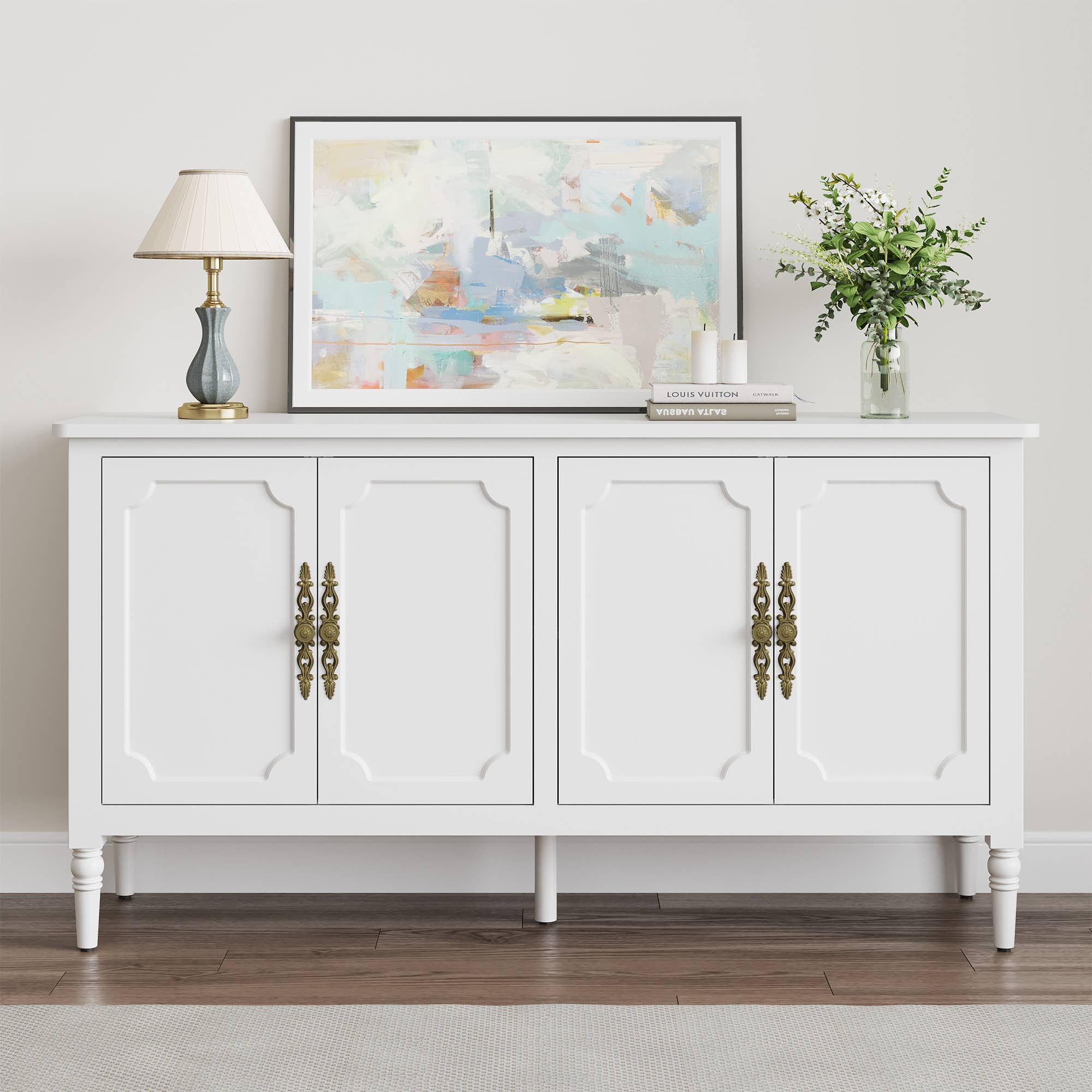 Heynemo - Wholesale Cabinet - Console Cabinet, 47'' Mid Century Modern Pantry Cabinet1