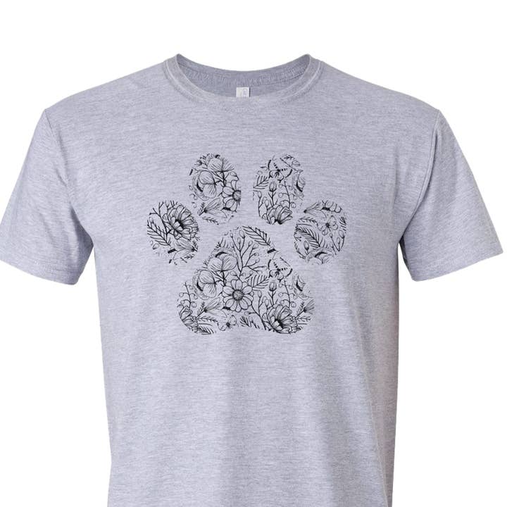 Floral Dog Paw - Short Sleeve Tshirt for wholesale by Timber & Co
