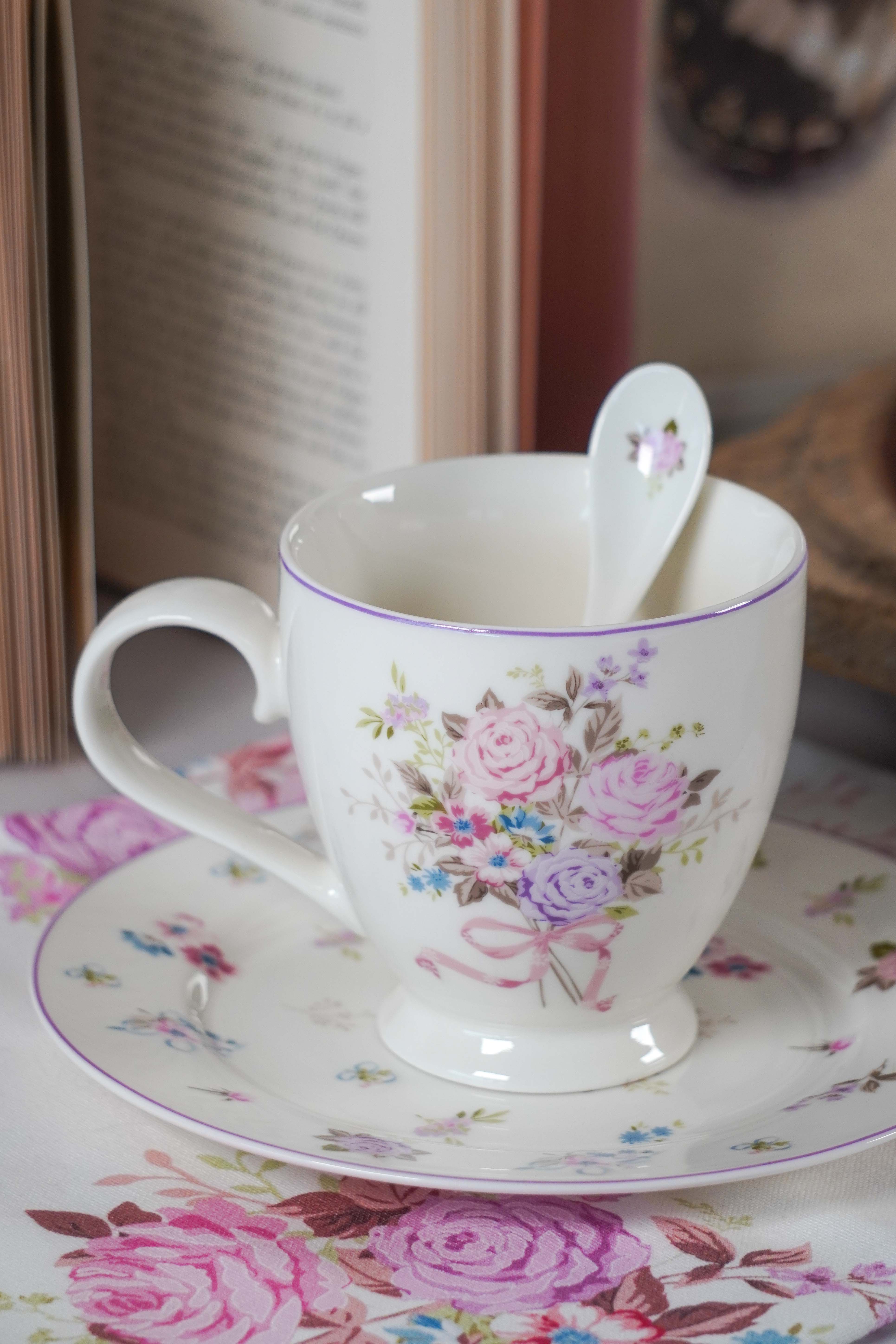 Isabelle Rose - Wholesale Coffee Mug - Porcelain mug Flora 400 ml Isabelle Rose0