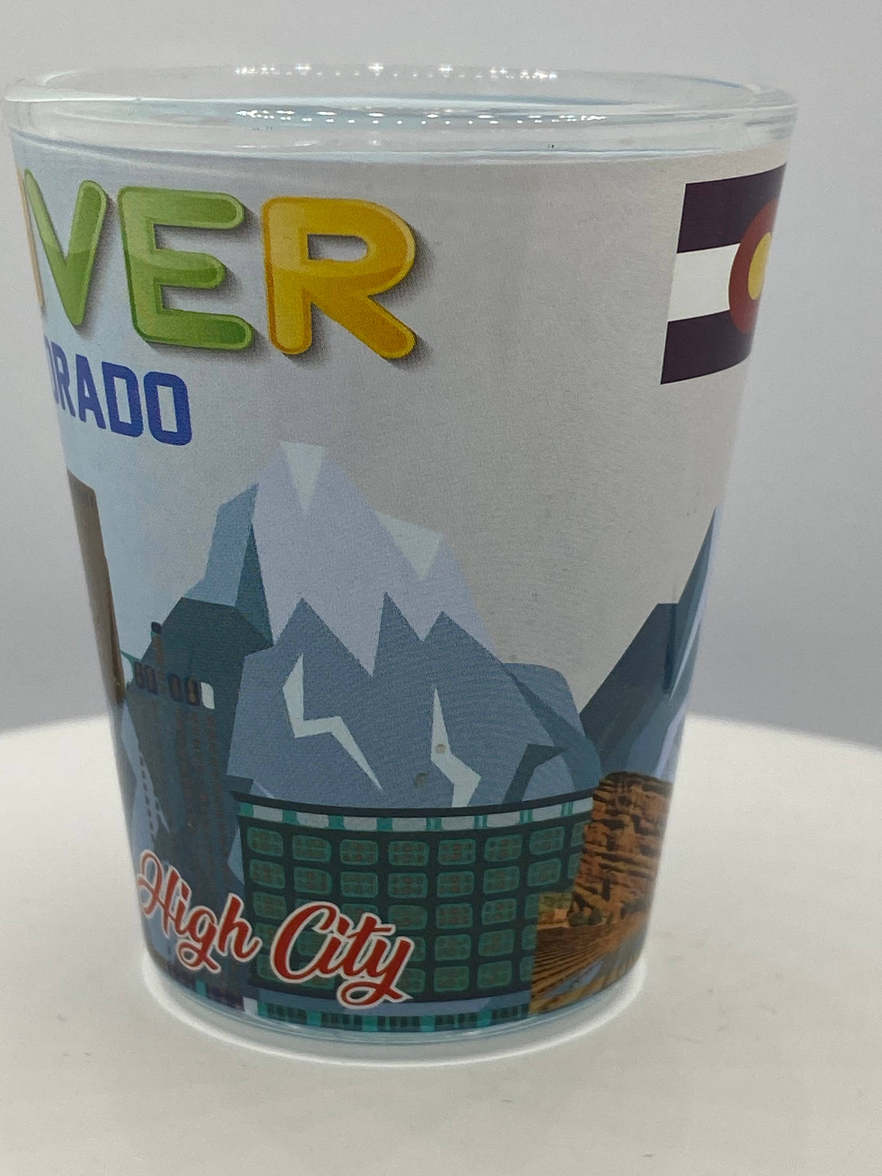 7 Star - Wholesale Shotglas - „DENVER” Colorado borrelglas 2 oz2