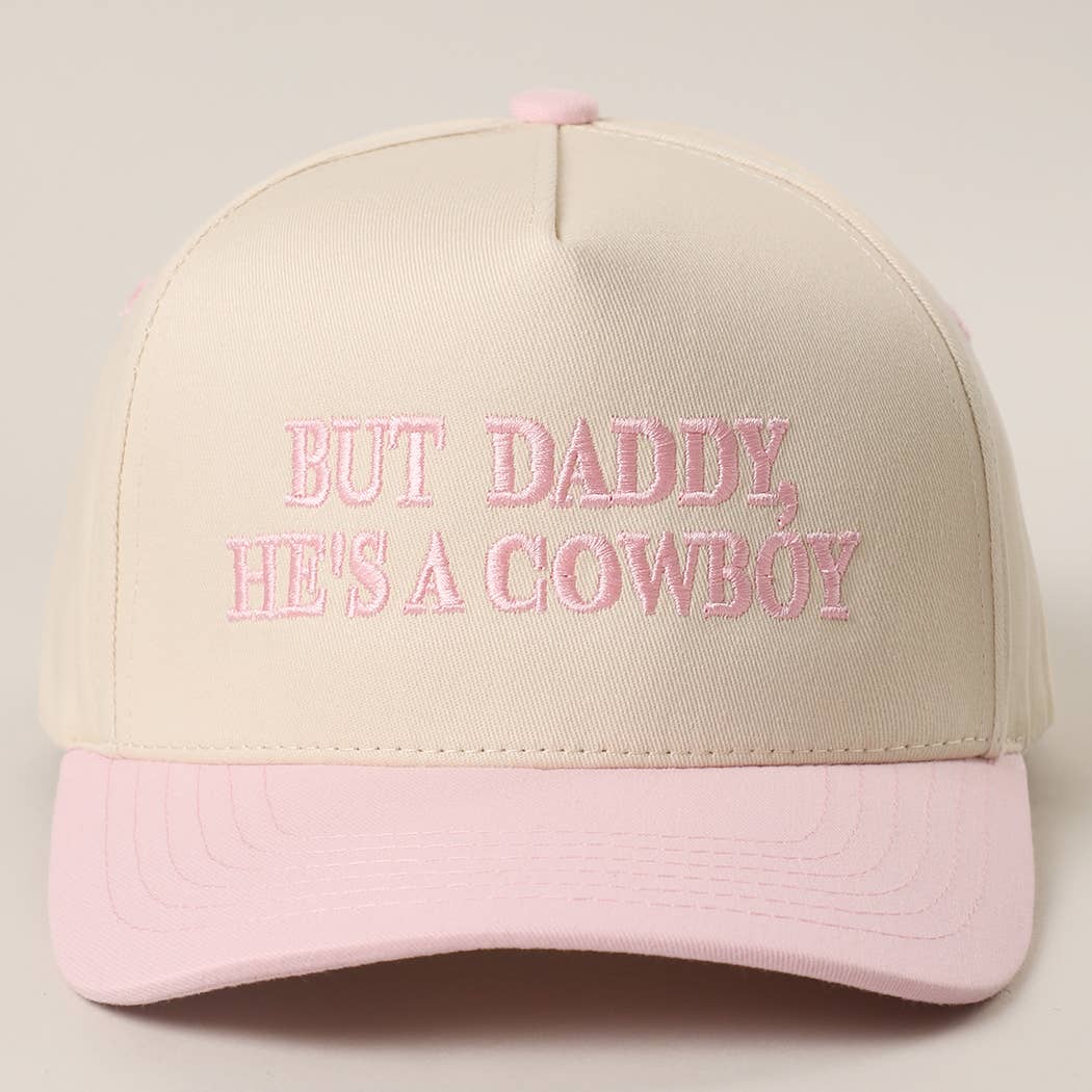 Fashion City – wholesale Truckerkeps – Unisex – MEN PAPPA, HAN ÄR EN COWBOY Broderad Tvåfärgad Truckerkeps4