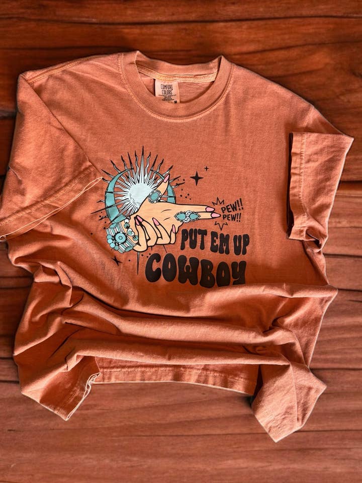 T-shirt van Pew Pew voor wholesale door Cactus Creek Boutique