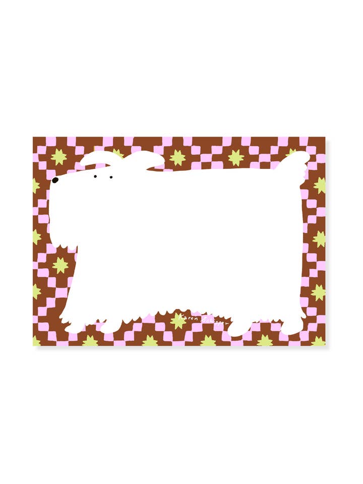 Sunny Scottie - Cute Puppy Dog Retro Background Notepad for wholesale by Karen Schipper