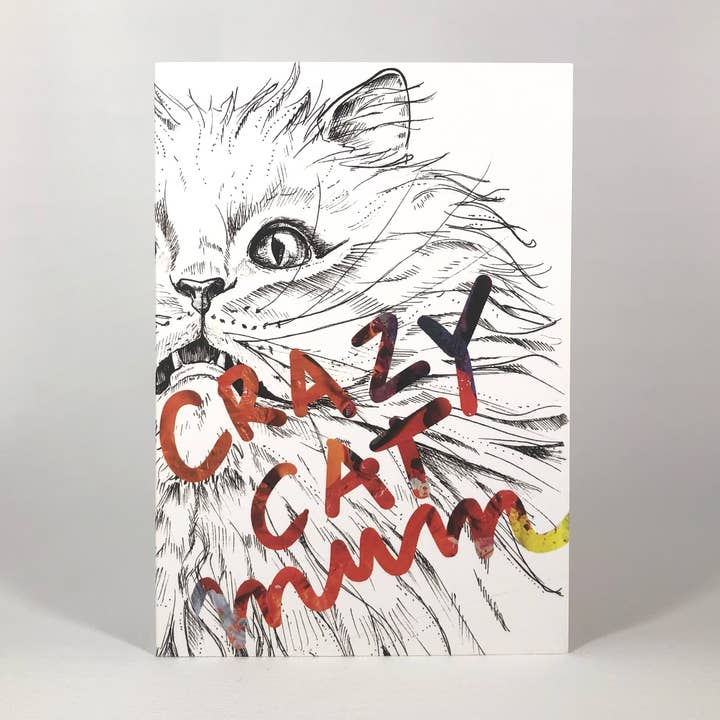 Biglietto di auguri Crazy Cat Mum per la vendita all'ingrosso da parte di Diedododa