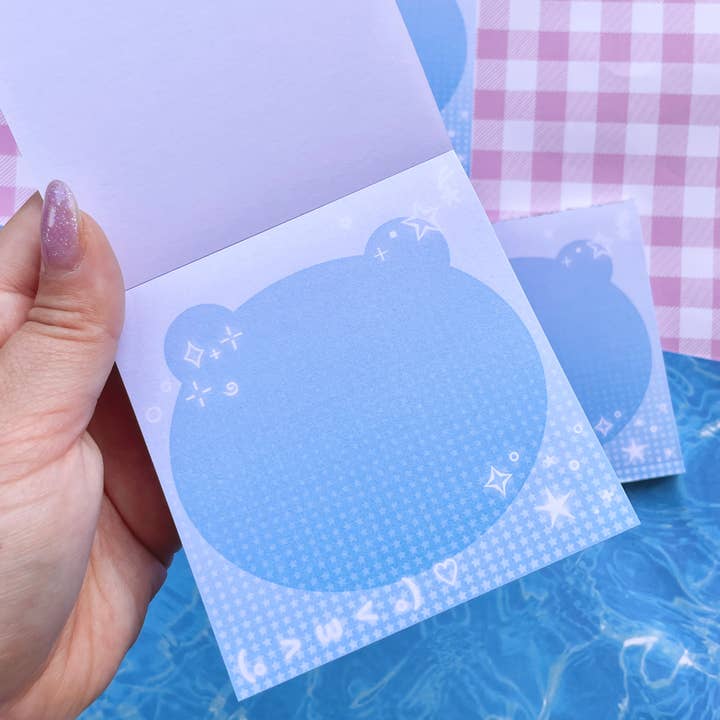 Cyber Bear Square Memo Pad for wholesale by Chu Charms