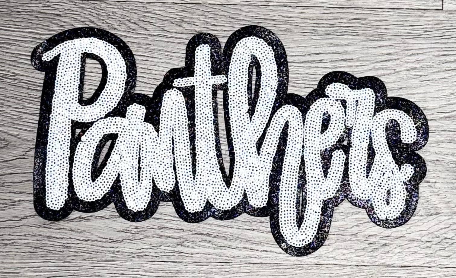 sequinandstiches - Wholesale Patch - Panthers  Patch, Sequin Patch, Football Patch, Panthers Game Day Sequin Patch,  DIY, Iron on Patch, Black glitter backing7