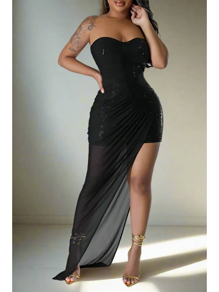 J2 FASHION - Wholesale Dress - Women's - Glamorous, strapless dress