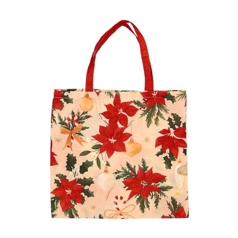Puckator Ltd - Wholesale Grocery/Shopping Bag - Foldable Reusable RPET Shopping Bag Christmas Botanicals3